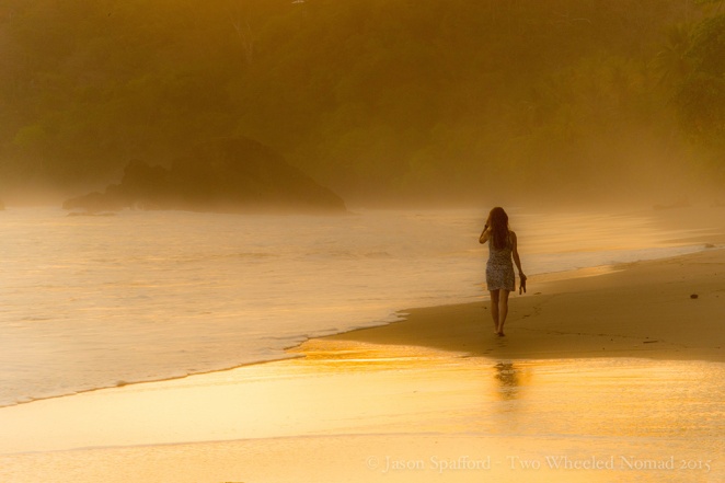 Caressing the golden sands in Costa Rica